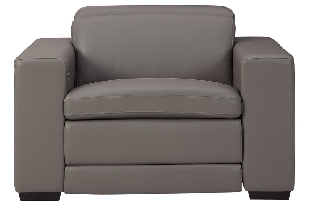 Texline Gray Power Recliner - U5960313 - Lara Furniture