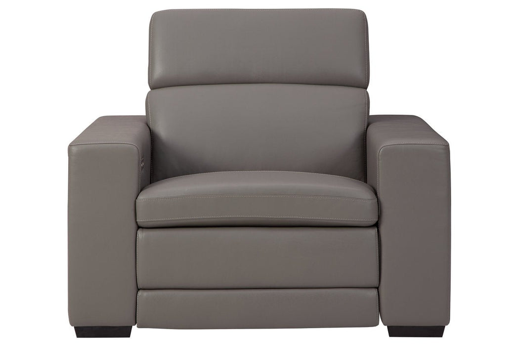 Texline Gray Power Recliner - U5960313 - Lara Furniture