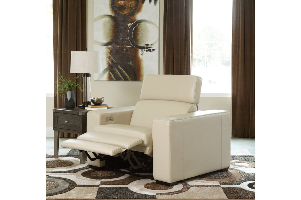 Texline Sand Power Recliner - U5960413 - Lara Furniture