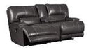 The Man-Den Gray Power Reclining Loveseat with Console - U8530518 - Lara Furniture