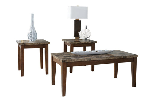 Theo Warm Brown Table (Set of 3) - T158-13 - Lara Furniture