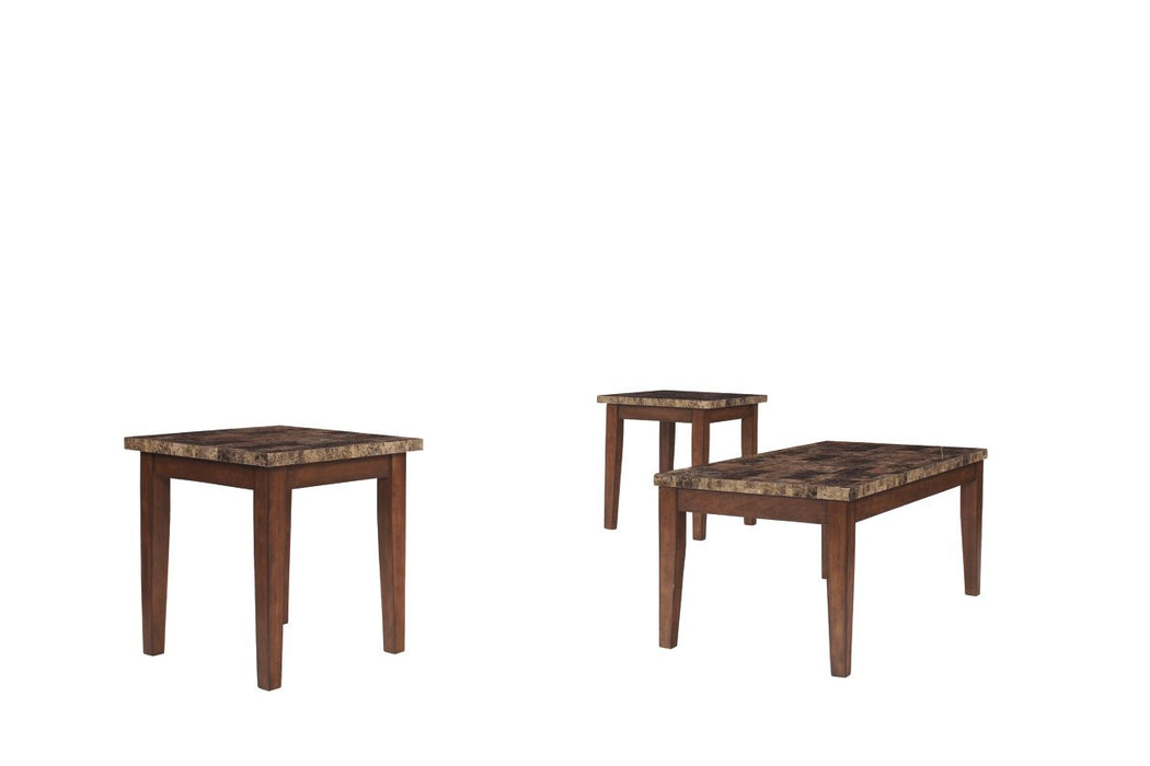 Theo Warm Brown Table (Set of 3) - T158-13 - Lara Furniture