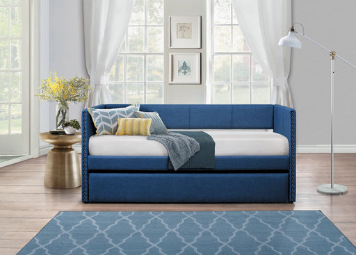 Therese Blue Daybed with Trundle - 4969BU - Lara Furniture