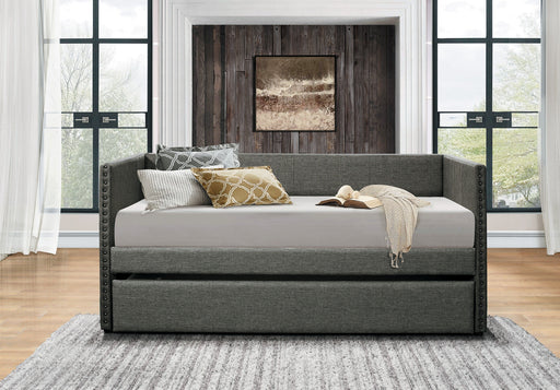 Therese Gray Daybed with Trundle - 4969GY - Lara Furniture