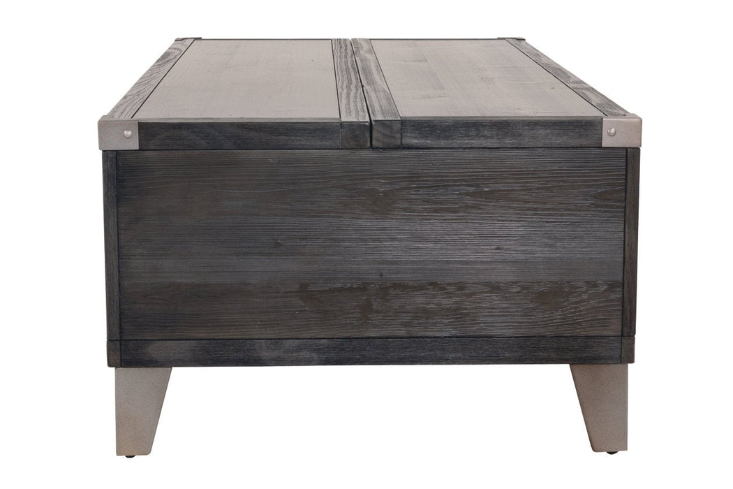 Todoe Dark Gray Coffee Table with Lift Top - T901-9 - Lara Furniture