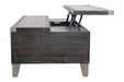 Todoe Dark Gray Coffee Table with Lift Top - T901-9 - Lara Furniture