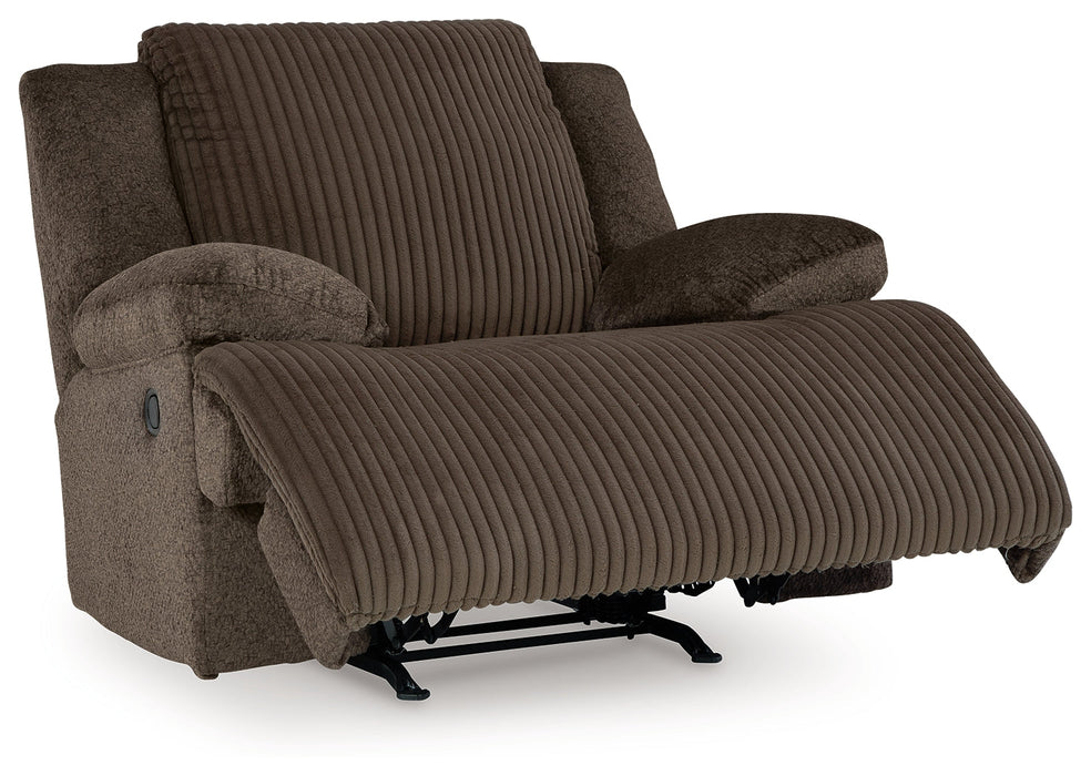 Top Tier 5-Piece Sectional with Recliner in Chocolate - PKG019386