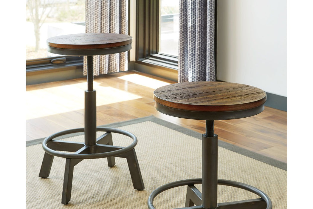 Torjin Brown/Gray Counter Height Stool (Set of 2) - D440-024 - Lara Furniture