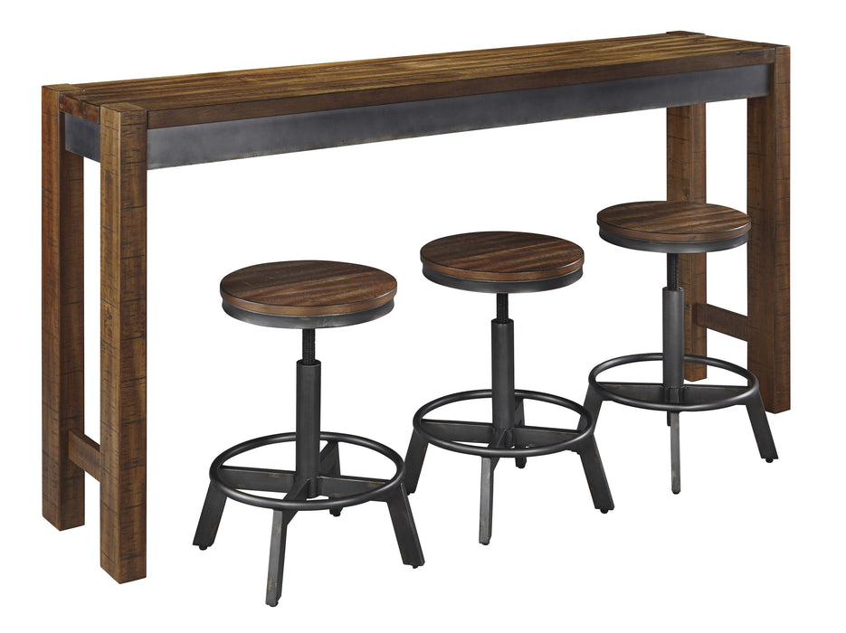 Torjin Gray-Brown Counter Height Set - Lara Furniture