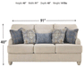 Traemore Linen Living Room Set - Lara Furniture