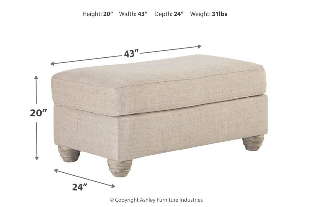 Traemore Linen Ottoman - 2740314 - Lara Furniture