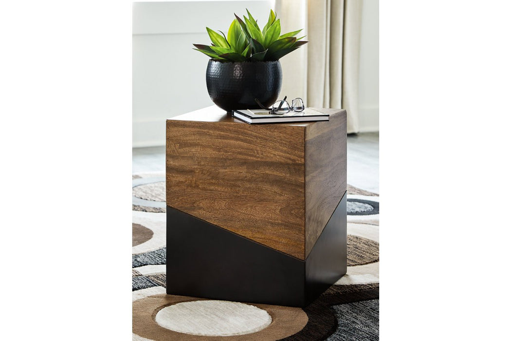 Trailbend Brown/Gunmetal Accent Table - A4000311 - Lara Furniture