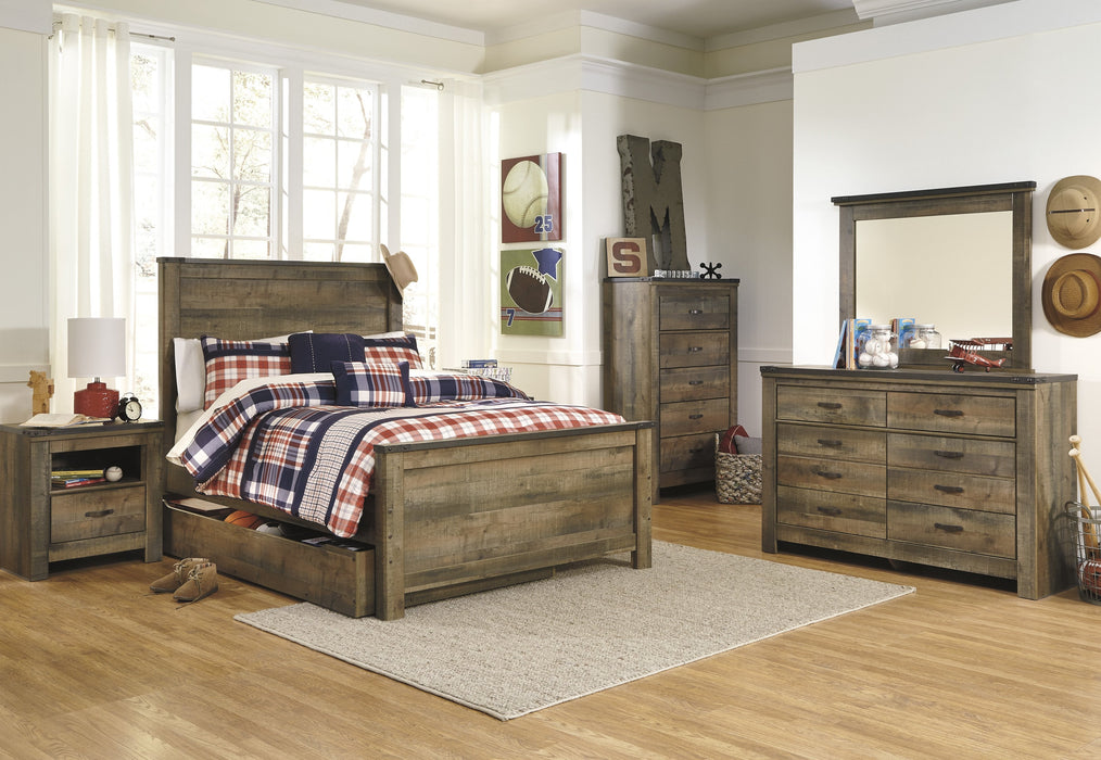 Trinell Brown Full Panel Bed - Lara Furniture