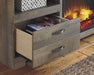 Trinell Brown Large TV Stand w/Fireplace Option - W446-68 - Lara Furniture