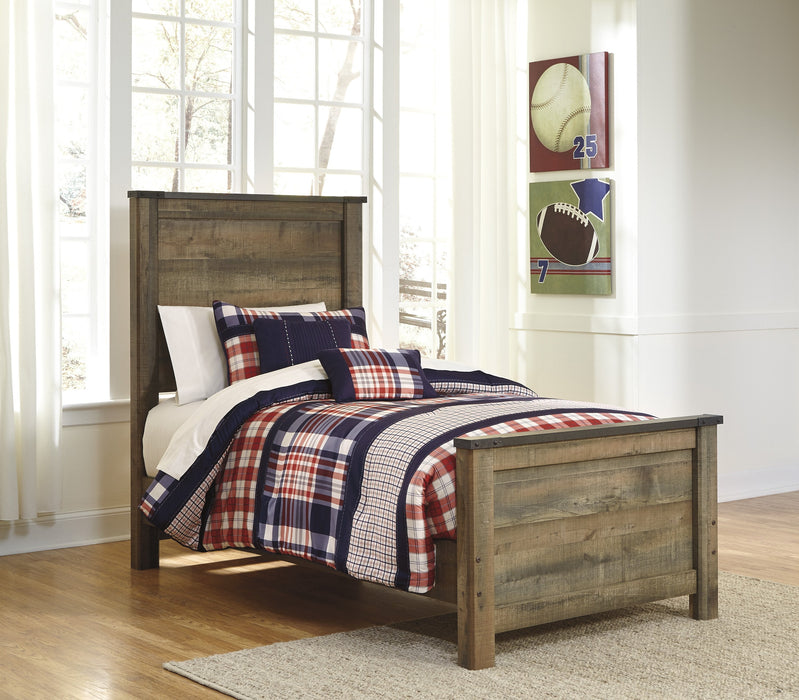 Trinell Brown Twin Panel Bed - Lara Furniture