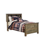 Trinell Brown Twin Panel Bookcase Bed - Lara Furniture