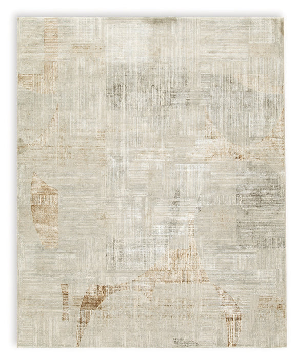 Truward Linen/Gray/Caramel Large Rug - R406471