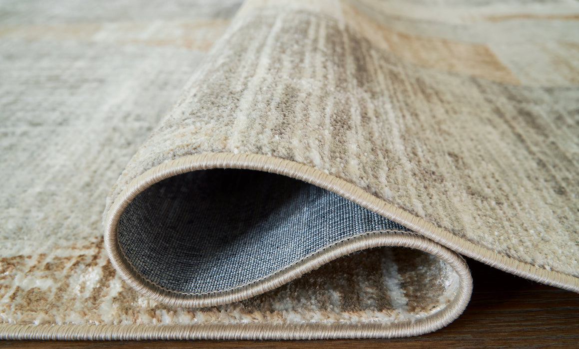 Truward Linen/Gray/Caramel Large Rug - R406471