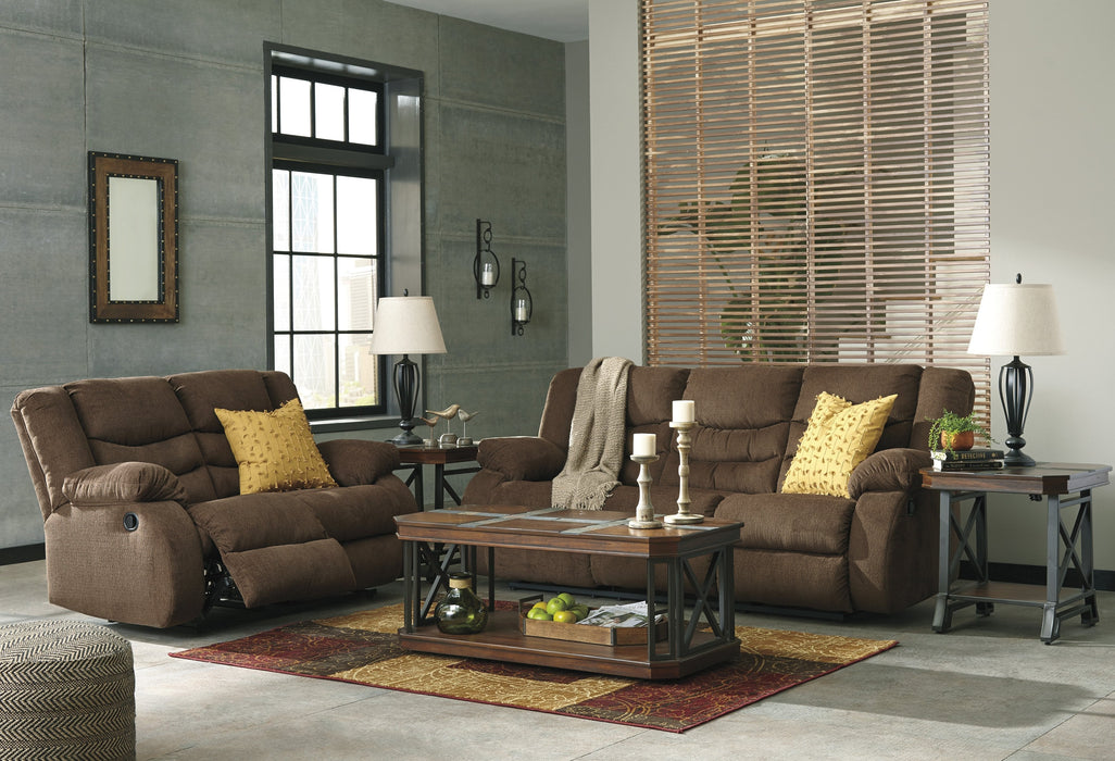 Tulen Chocolate Reclining Living Room Set - Lara Furniture