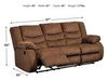 Tulen Chocolate Reclining Living Room Set - Lara Furniture