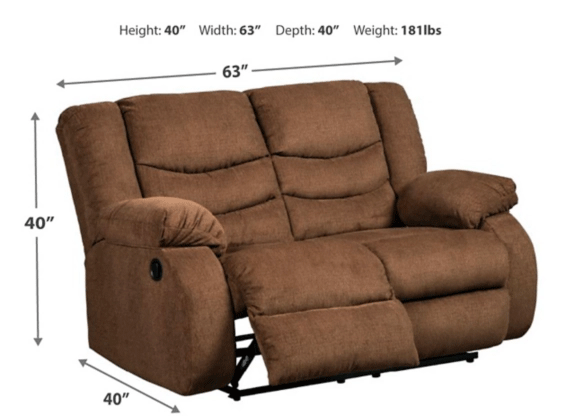 Tulen Chocolate Reclining Living Room Set - Lara Furniture