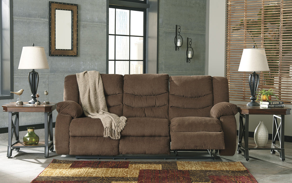 Tulen Chocolate Reclining Living Room Set - Lara Furniture