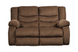 Tulen Chocolate Reclining Loveseat - 9860586 - Lara Furniture