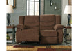 Tulen Chocolate Reclining Loveseat - 9860586 - Lara Furniture