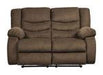 Tulen Chocolate Reclining Loveseat - 9860586 - Lara Furniture