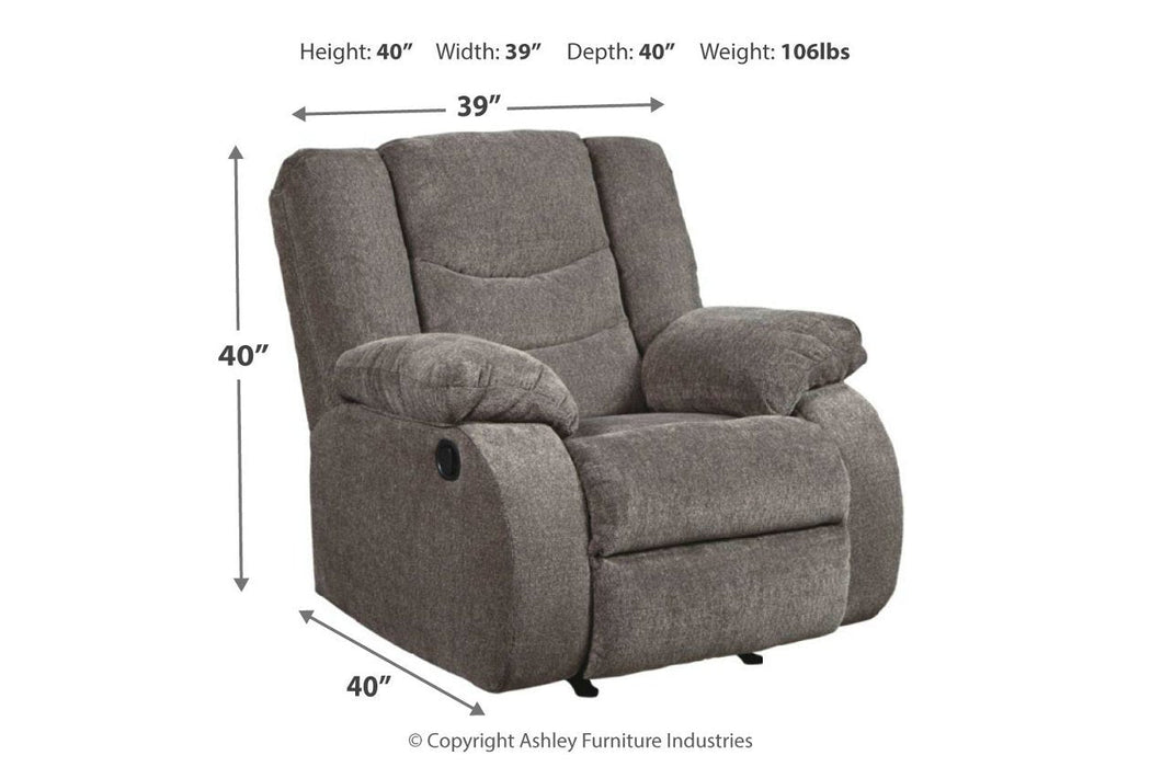 Tulen Gray Recliner - 9860625 - Lara Furniture