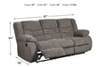 Tulen Gray Reclining Sofa - 9860688 - Lara Furniture