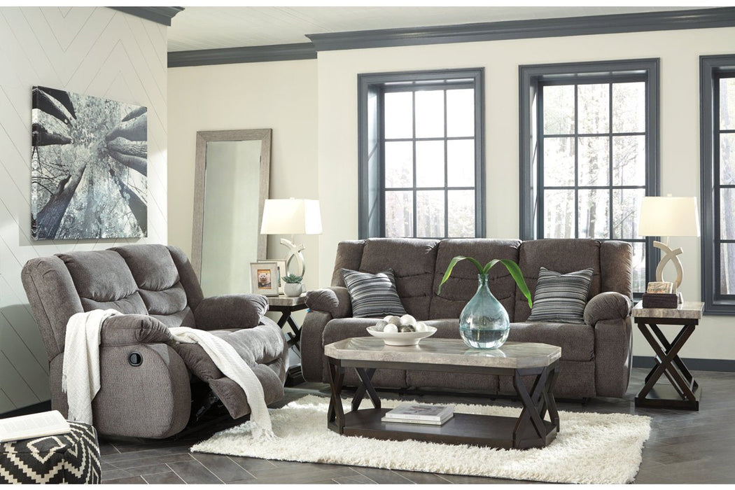 Tulen Gray Reclining Sofa - 9860688 - Lara Furniture