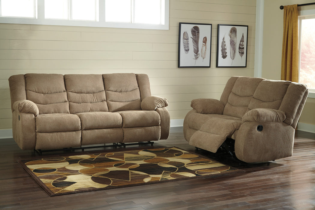 Tulen Mocha Reclining Living Room Set - Lara Furniture