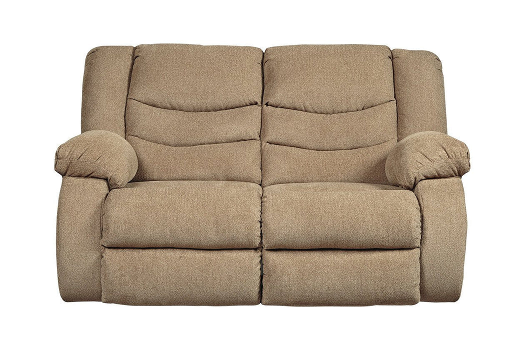 Tulen Mocha Reclining Loveseat - 9860486 - Lara Furniture