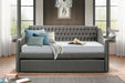 Tulney Dark Gray Daybed with Trundle - 4966DG - Lara Furniture