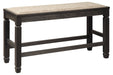 Tyler Creek Antique Black Counter Height Dining Bench - D736-09 - Lara Furniture