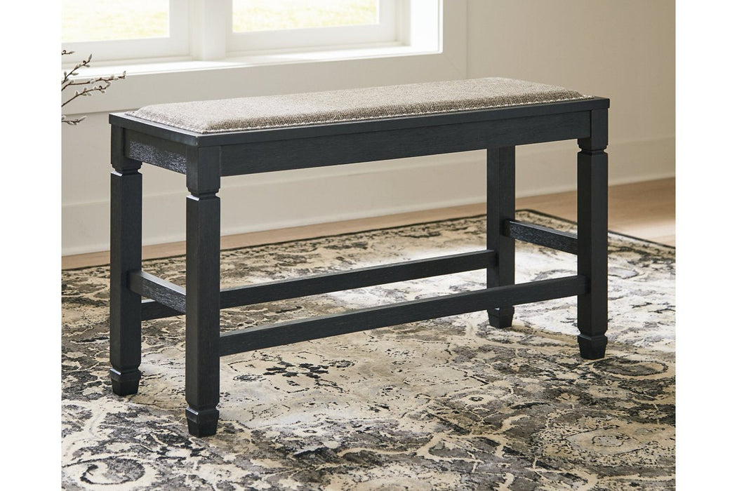 Tyler Creek Antique Black Counter Height Dining Bench - D736-09 - Lara Furniture