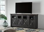 Tyler Creek Black/Gray 74" TV Stand - W736-68 - Lara Furniture