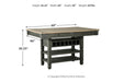 Tyler Creek Black/Gray Counter Height Dining Table - D736-32 - Lara Furniture