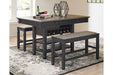 Tyler Creek Black/Gray Counter Height Dining Table - D736-32 - Lara Furniture