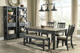 Tyler Creek Black-Gray Dining Room Set - Lara Furniture