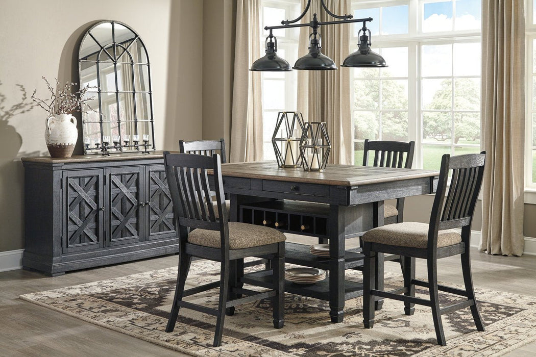 Tyler Creek Black/Gray Dining Server - D736-60 - Lara Furniture