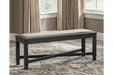 Tyler Creek Black/Grayish Brown Dining Bench - D736-00 - Lara Furniture