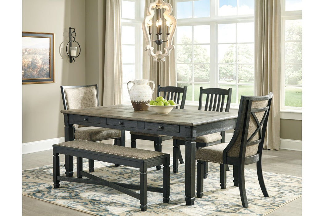 Tyler Creek Black/Grayish Brown Dining Bench - D736-00 - Lara Furniture