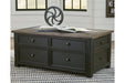 Tyler Creek Grayish Brown/Black Coffee Table with Lift Top - T736-20 - Lara Furniture