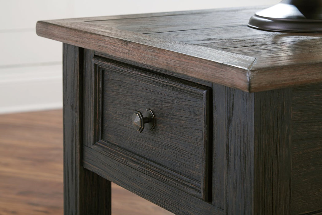 Tyler Creek Grayish Brown/Black End Table - T736-3 - Lara Furniture