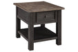 Tyler Creek Grayish Brown/Black End Table - T736-3 - Lara Furniture