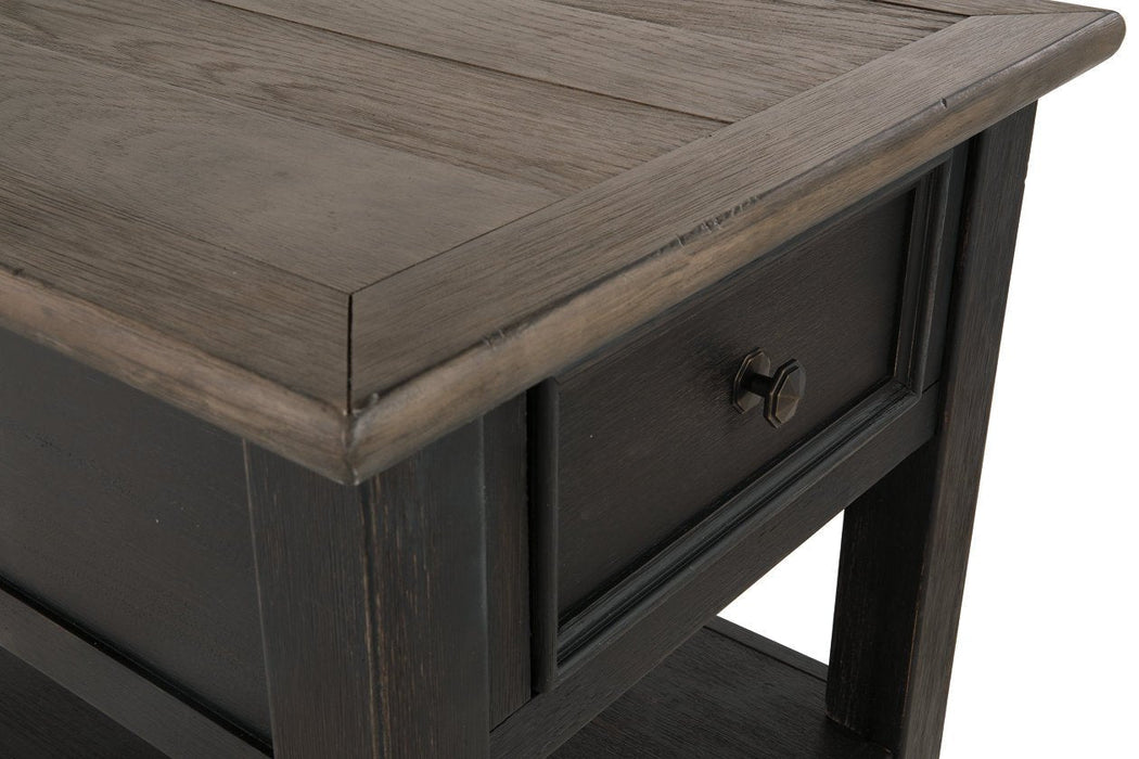 Tyler Creek Grayish Brown/Black End Table - T736-3 - Lara Furniture