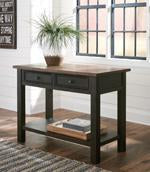 Tyler Creek Grayish Brown/Black Sofa/Console Table - T736-4 - Lara Furniture