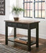 Tyler Creek Grayish Brown/Black Sofa/Console Table - T736-4 - Lara Furniture